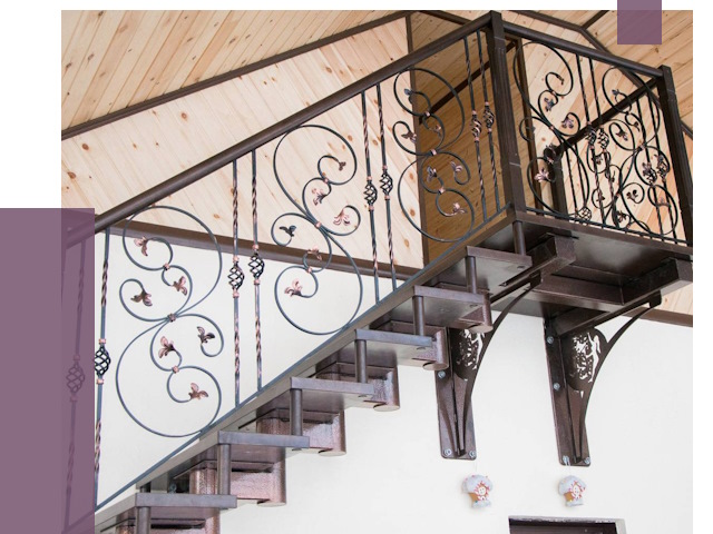 Кованые лестницы в Бирске от 81073 руб. под ключ