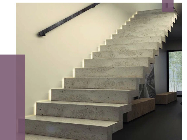 Облицовка бетонных лестниц в Бирске от 4677 руб/м2