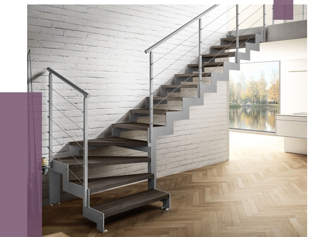 Г-образные лестницы под ключ в Бирске от 37678 руб. | ПРОЛЁТ-Брк