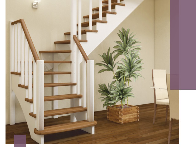 Г-образные лестницы под ключ в Бирске — изготовление и монтаж