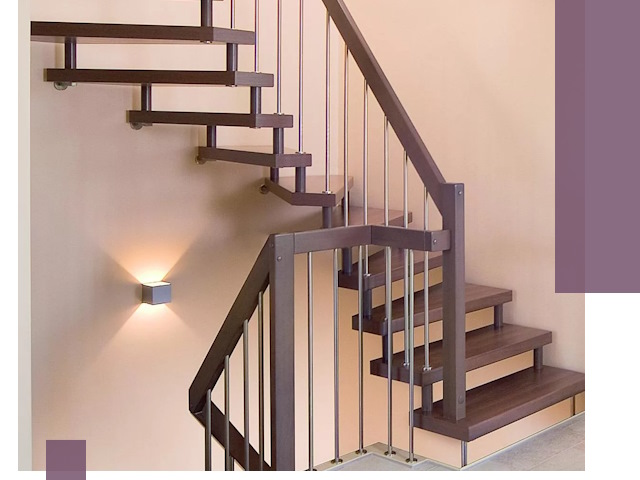 Изготовление лестниц на больцах в Бирске под ключ