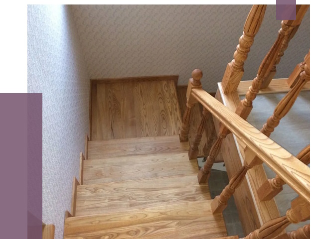 Сосновые лестницы в Бирске под ключ от 8211 руб.  | ПРОЛЁТ-Брк