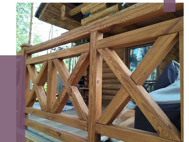 Деревянные перила под ключ в Бирске от 7796 руб. 