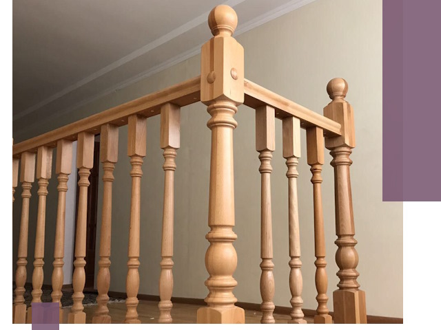 Деревянные перила на заказ в Бирске: монтаж и изготовление