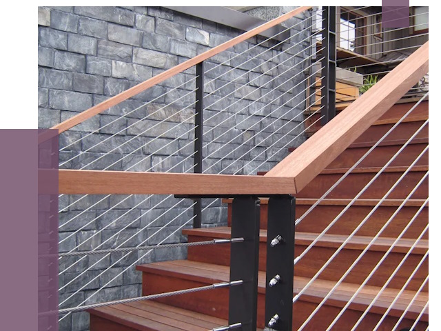 Тросовые перила под ключ в Бирске от 7899 руб.