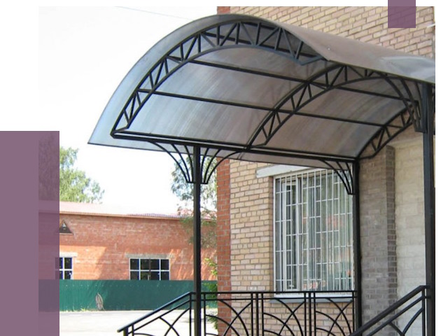 Металлические навесы и козырьки в Бирске от 12993 руб.