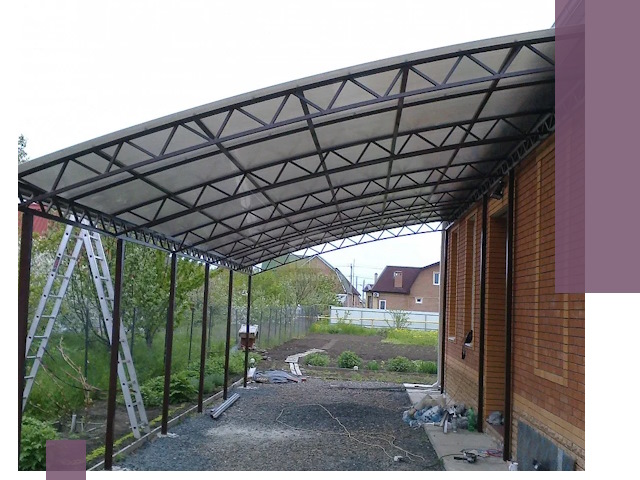 Профессиональный монтаж навесов под ключ в Бирске