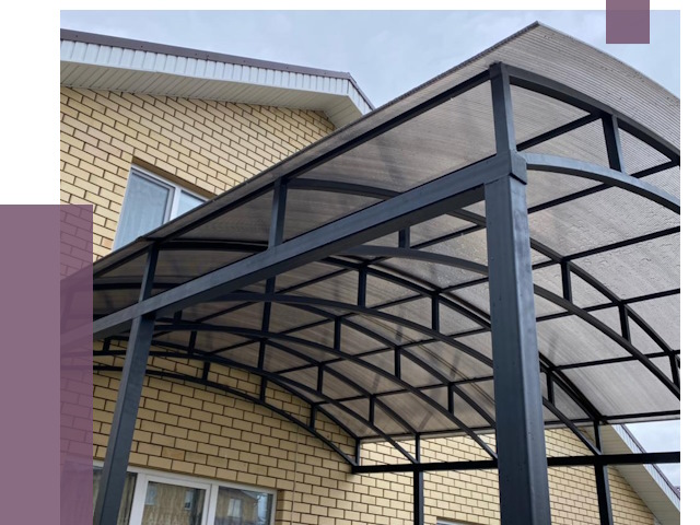 Монтаж козырьков в Бирске от 11693 руб. | ПРОЛЁТ-Брк