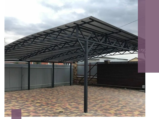 Недорогие навесы под ключ в Бирске — изготовление и монтаж