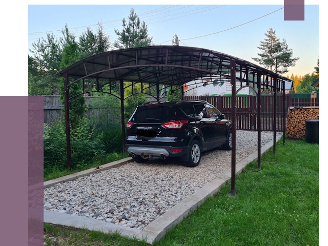Навесы для автомобиля в Бирске от 13356 руб.  | ПРОЛЁТ-Брк