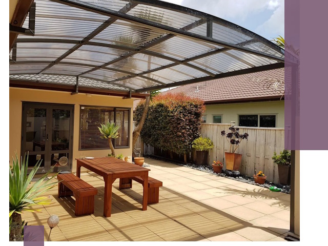 Навесы во двор под ключ в Бирске — изготовление и монтаж