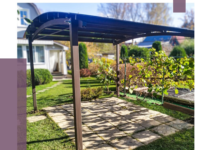 Навесы для дачи в Бирске от 12941 руб. под ключ — ПРОЛЁТ-Брк