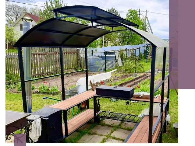 Навесы для барбекю в Бирске: изготовление, монтаж и демонтаж