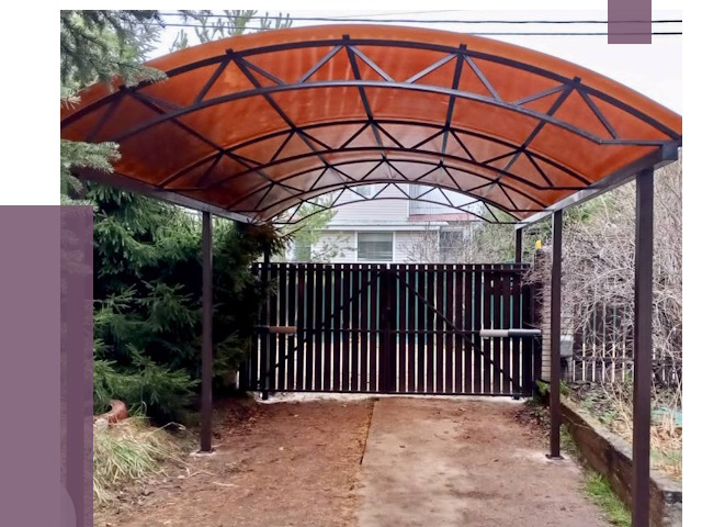 Арочные навесы в Бирске от 12941 руб. — изготовление и монтаж | ПРОЛЁТ-Брк