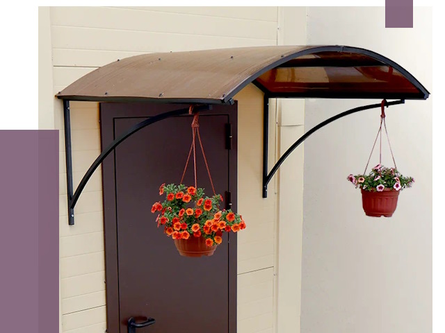 Козырьки над входом в Бирске от 15071 руб.  | ПРОЛЁТ-Брк