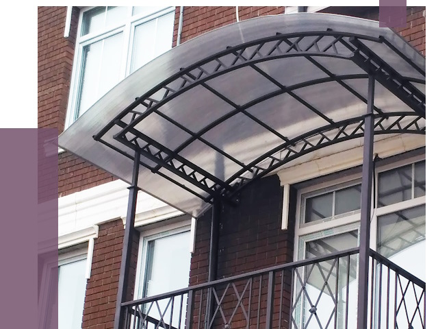 Козырьки над балконом в Бирске от 8783 руб.  | ПРОЛЁТ-Брк