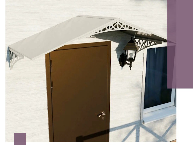 Металлические козырьки на входы и террасы в Бирске