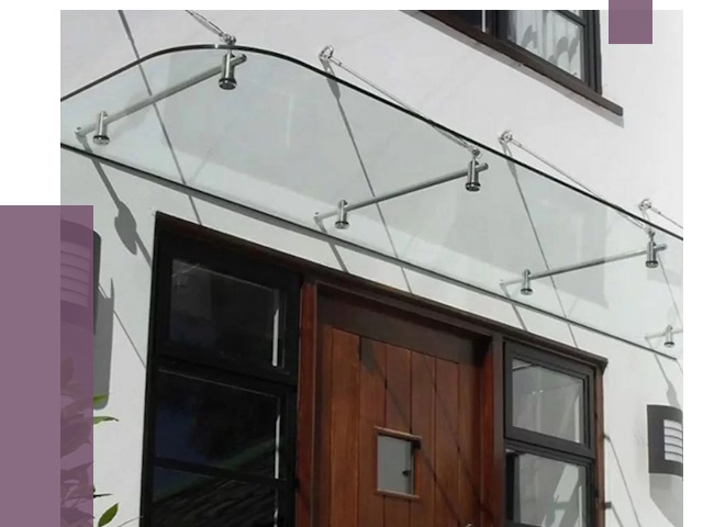 Стеклянные козырьки в Бирске от 19229 руб. | ПРОЛЁТ-Брк