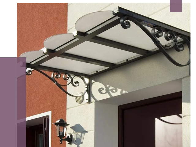 Односкатные козырьки в Бирске от 8523 руб.  | ПРОЛЁТ-Брк