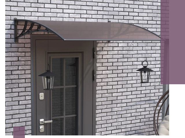 Недорогие козырьки и навесы под ключ в Бирске