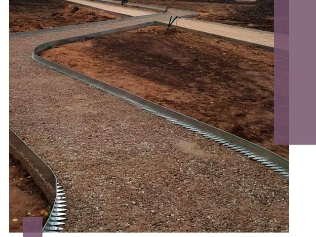 Металлические бордюры под ключ в Бирске — изготовление и монтаж