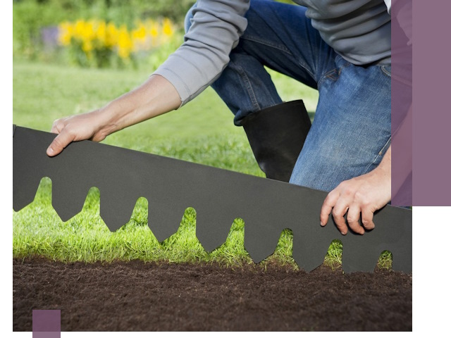 Металлические бордюры для газона в Бирске — изготовление и монтаж