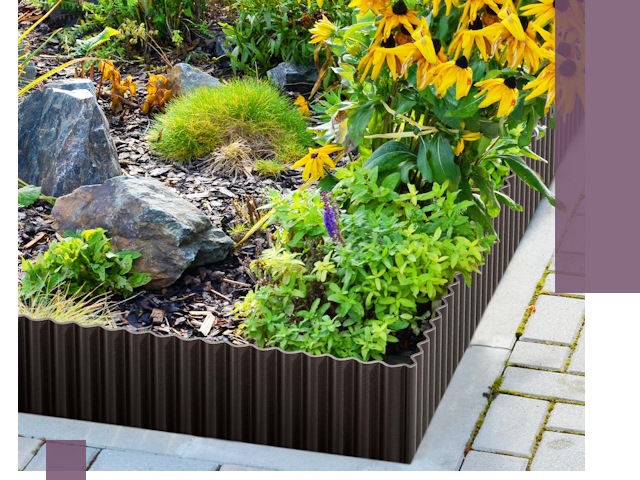 Металлические бордюры для клумб в Бирске — производство и монтаж